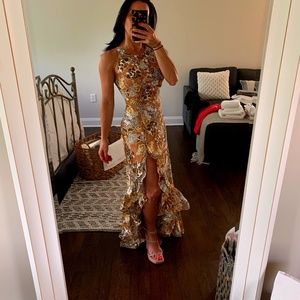 BRONX AND BANCO  Sicilia Ruffle Dress.  Color: Multi. Size: US2/XS